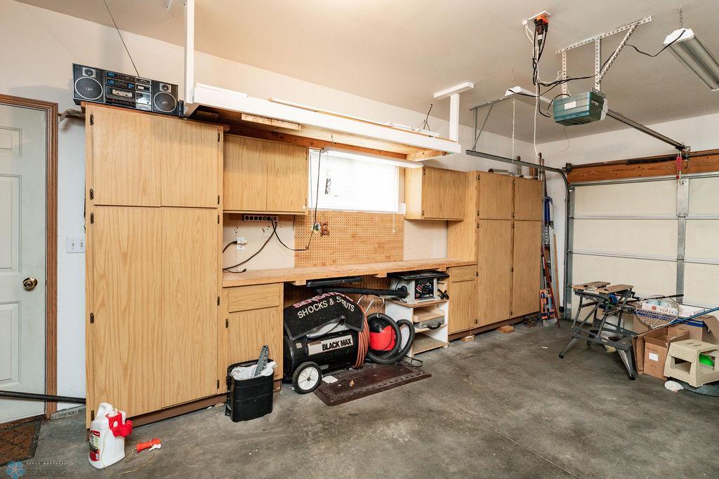 Workbench/Storage Area in Garage