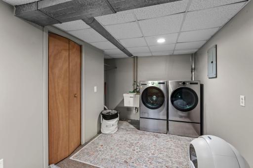 The oversized laundry room offers lots of extra storage space.