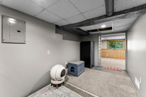 The oversized laundry room offers lots of extra storage space.