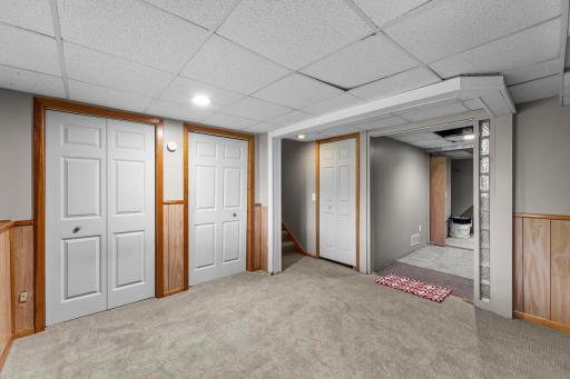 The lower level includes a fourth bedroom.