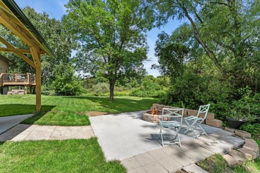 The fire pit is the perfect place to enjoy warm Summer evenings.