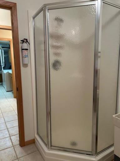 Shower in Mechanical Room