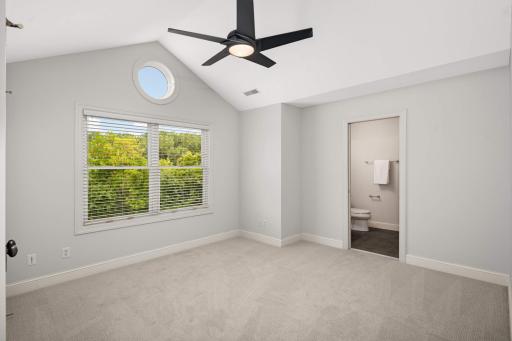 Bedroom four upstairs has a dedicated en suite