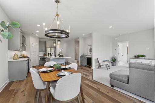 The lighting is beautiful - blend of black and brass. So on trend - without being trendy!