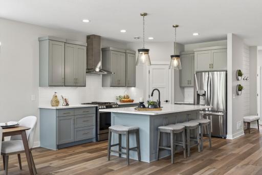 One of the biggest question we get, "What is that cabinet color?!" (what til you see it in person - stunning!!)