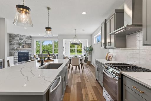 You won't feel stuck in the kitchen with a view like this.