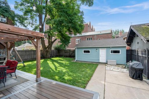 Nice, big, fully fenced-in private backyard...