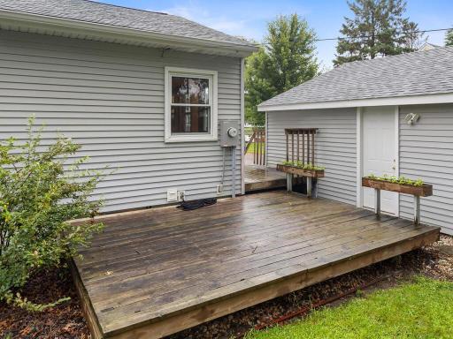 Another view of the deck with a couple of built-in planter boxes