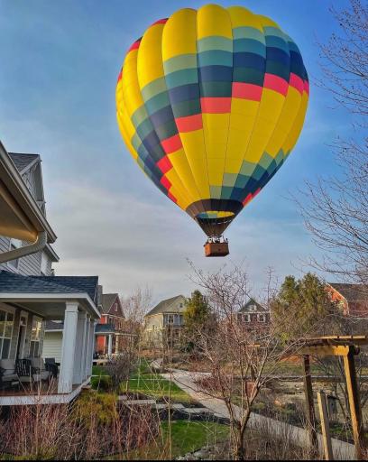 The sight of hot air balloons are common place in Inspiration!