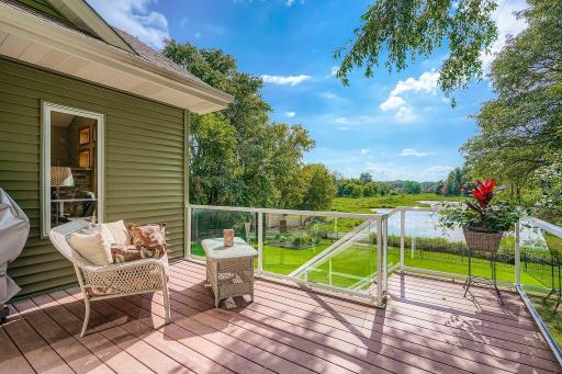 You will cherish the deck with its marvelous vista of the back yard, pond, and woods beyond!