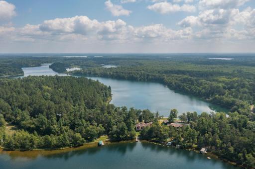 Aerial of the Home and Bass and Star Lakes.