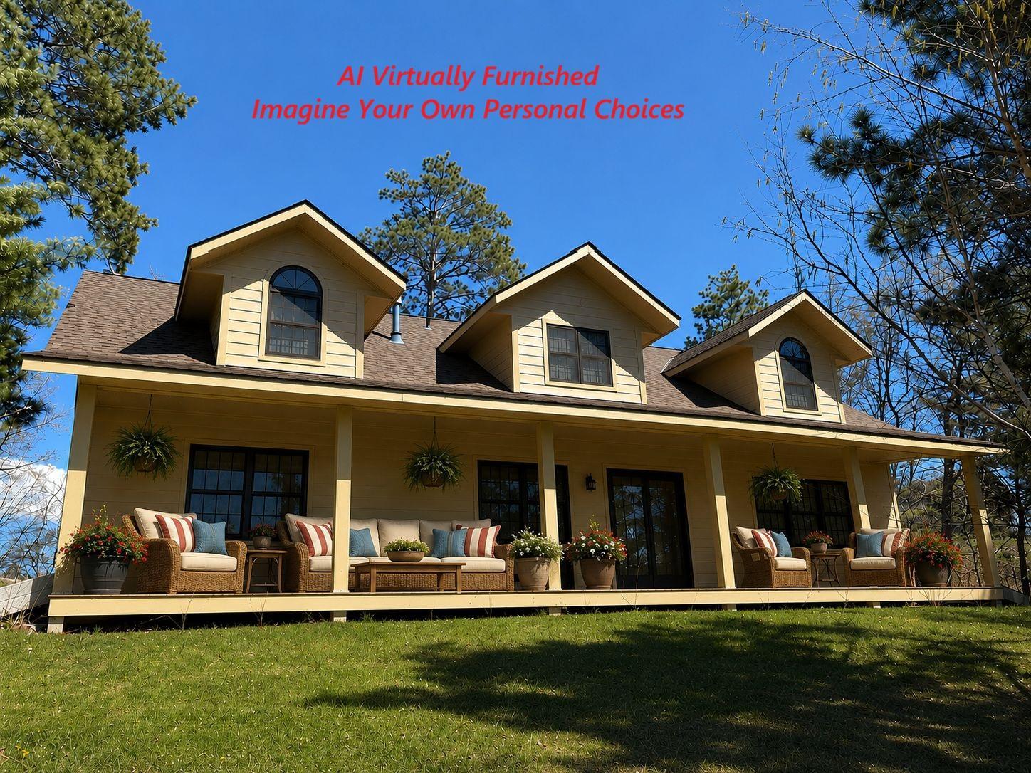 Lakeside Porch Virtually Furnished and wood railing removed