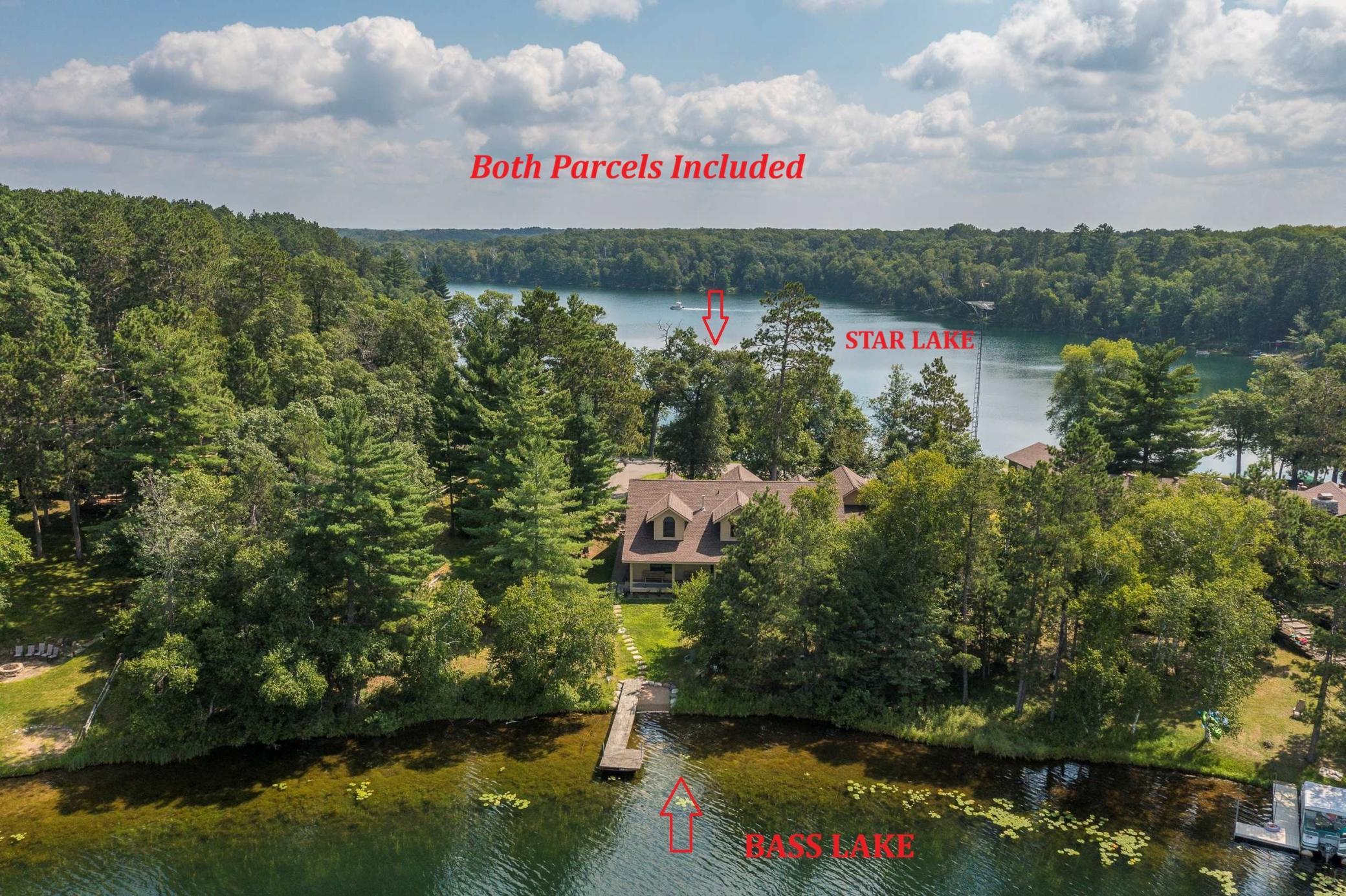 Aerial of Bass and Star Lakes