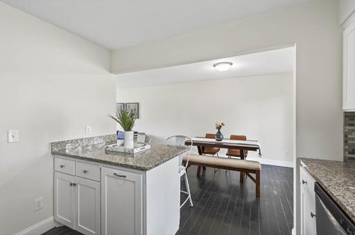Kitchen opens to dining area â perfect for hosting and entertaining.