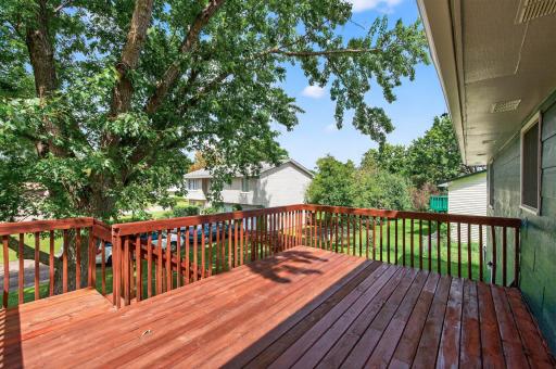Deck is newly stained and perfect for outdoor entertaining