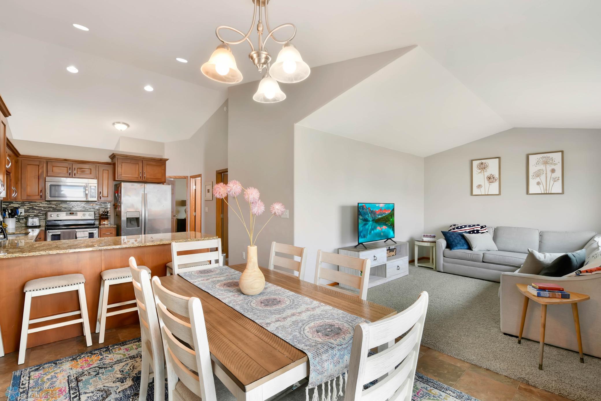 Dining and living room area