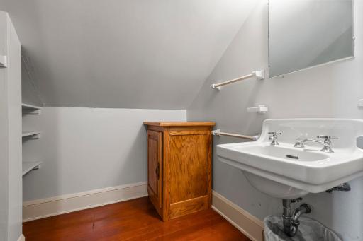 Convenient bathroom on all levels. Upper level 1/2 bathroom.