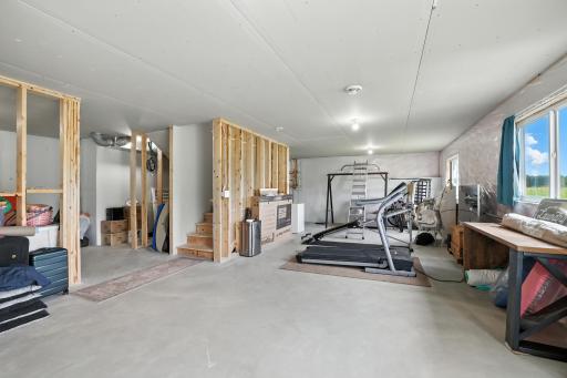 The Basement has Rough Ins for a Bathroom