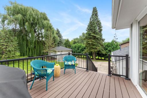 Maintenance free deck located off the upper level dining room