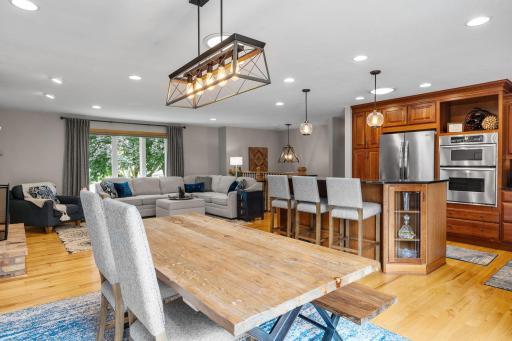 Ample natural light flows through the main level