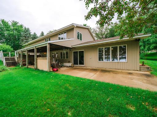 Walkout basement with patio and covered area
