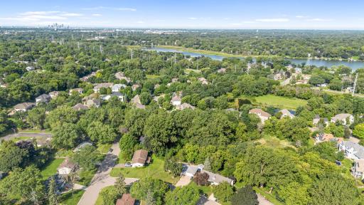 View of house from above. Notice all the trees!