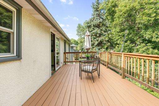 Huge deck is perfect for summer entertaining