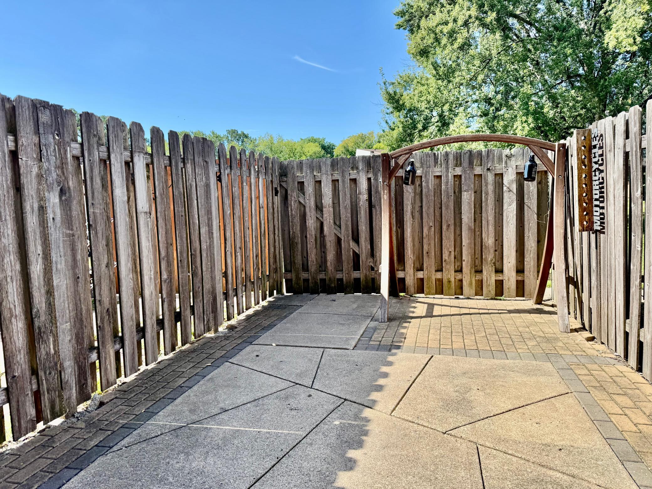 Private patio off the kitchen. Patio measures 19x12.