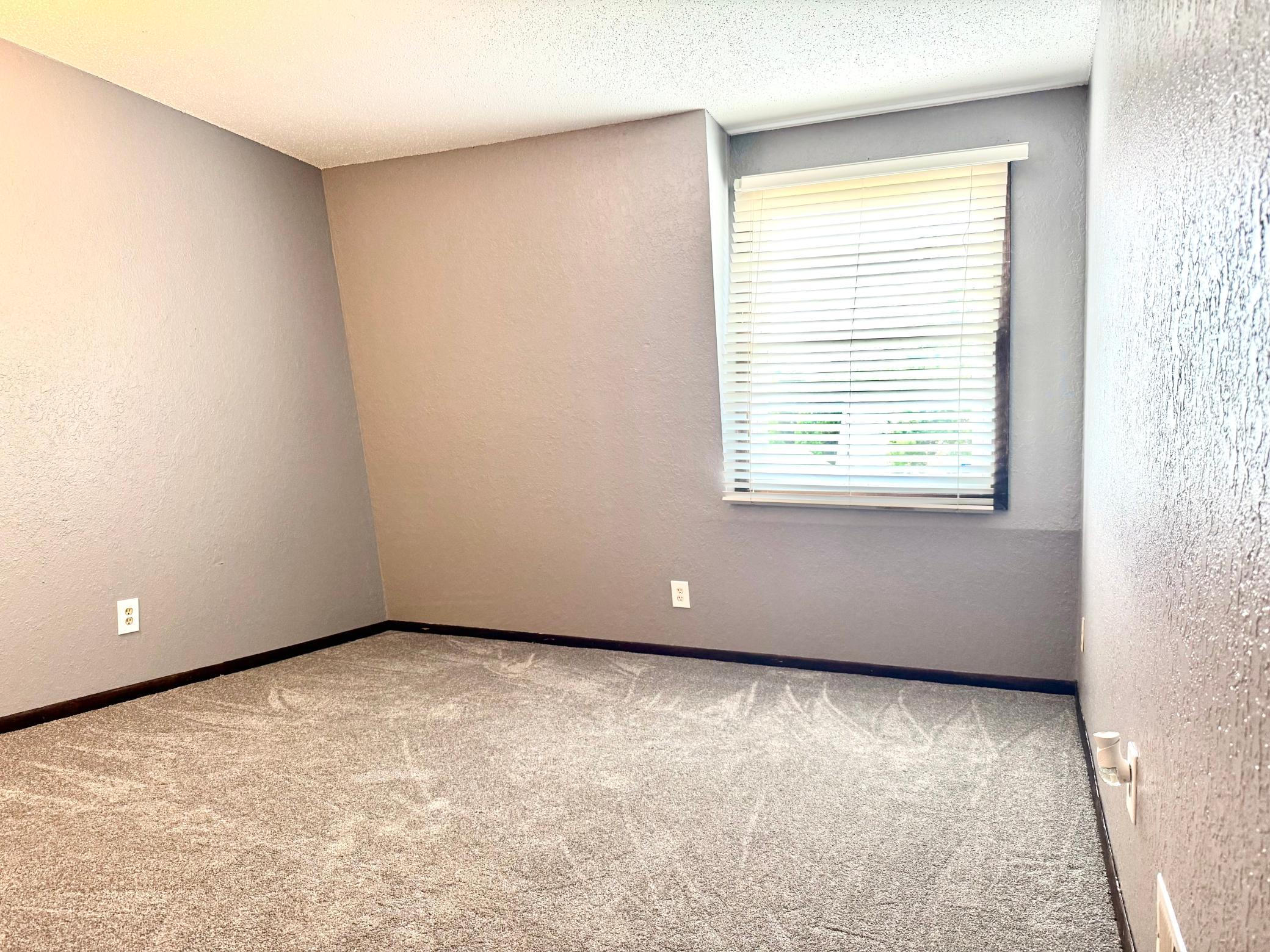 3rd bedroom measuring 16x12 with new carpet!