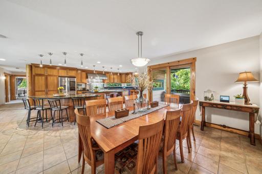 The open and informal dining area is conducive for the larger, holiday gatherings you have been imagining!