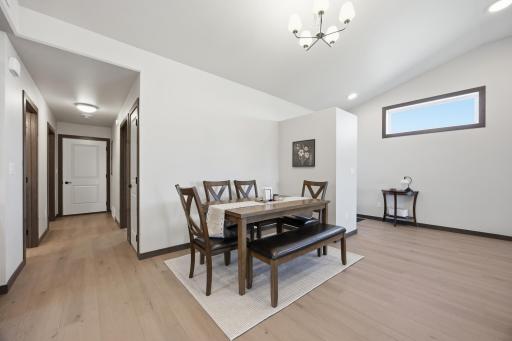 Dining Area - plenty of room to expand the table when guests arrive.