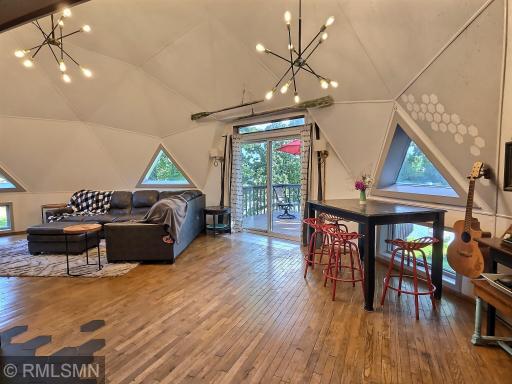 Accent lighting ties in beautifully with the triangle design