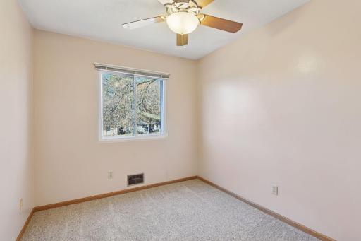 Bedroom #2 Freshly Painted! Ceiling Fan.