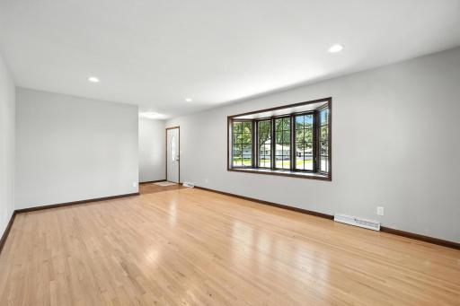 LR - Refinished HW Floors and Recessed Lights