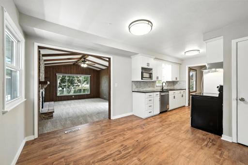 Kitchen & Informal Dining flows into 4 Season Porch