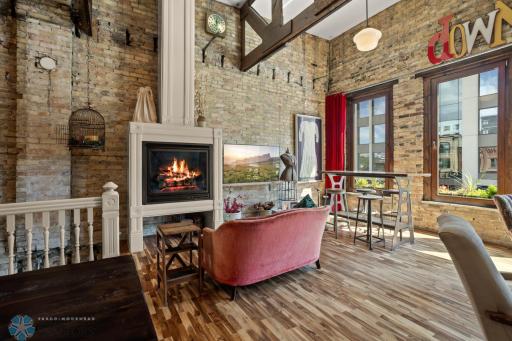 Front living area - gas fireplace