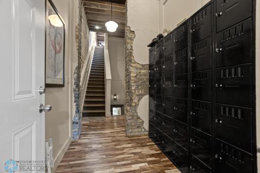 Stairwell leading to back entrance - also showing stairwell to basement