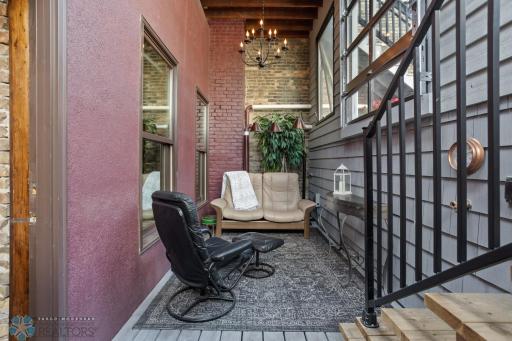 Back porch outside primary bedroom area