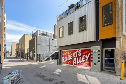 Garage and back entrance to commercial space