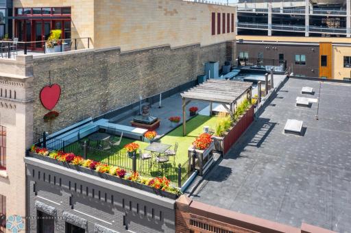 Aerial view of rooftop deck 2