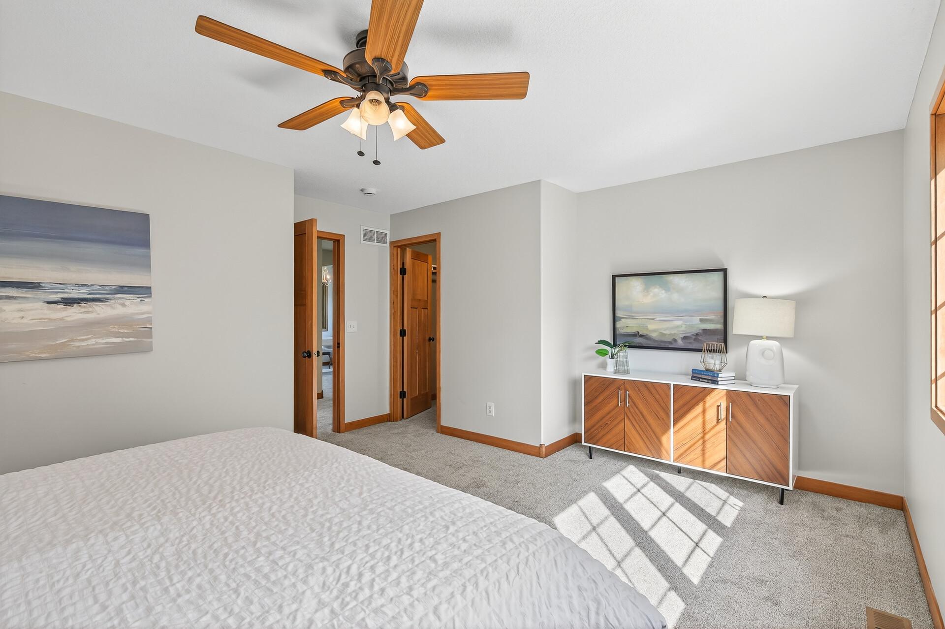 Walk-in closet in primary suite