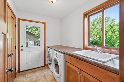 Laundry room on main level with easy outdoor access