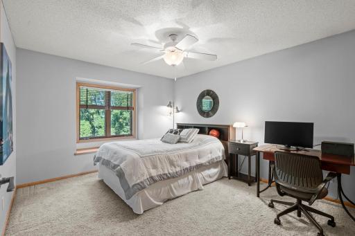 With three bedrooms on a single level, the layout is convenient while keeping the main-level primary suite private.