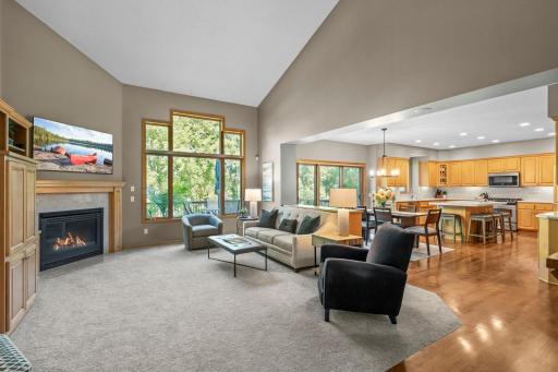 The open, light-filled layout, refreshed with new paint, creates an airy, inviting atmosphere.