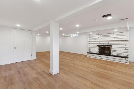 Recently renovated lower level family room