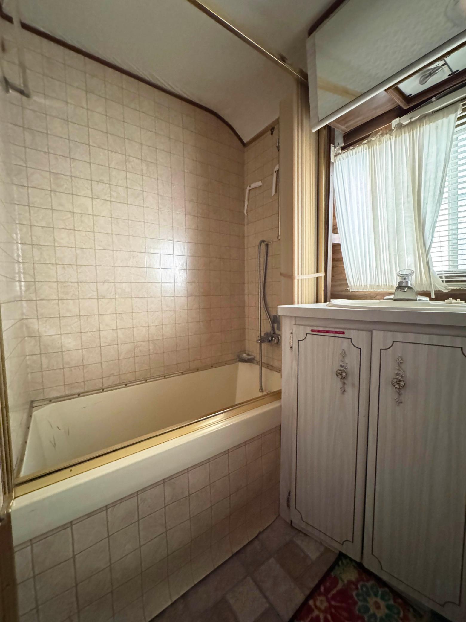 Another angle of the camper's bathroom.