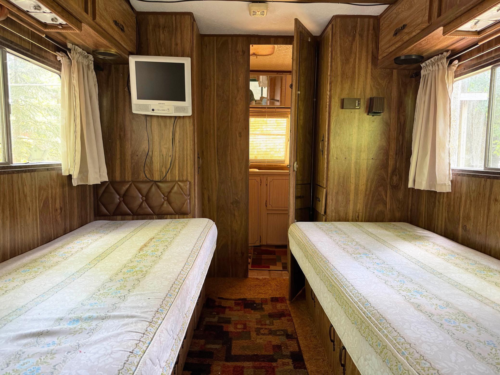 Bedroom views in the camper.