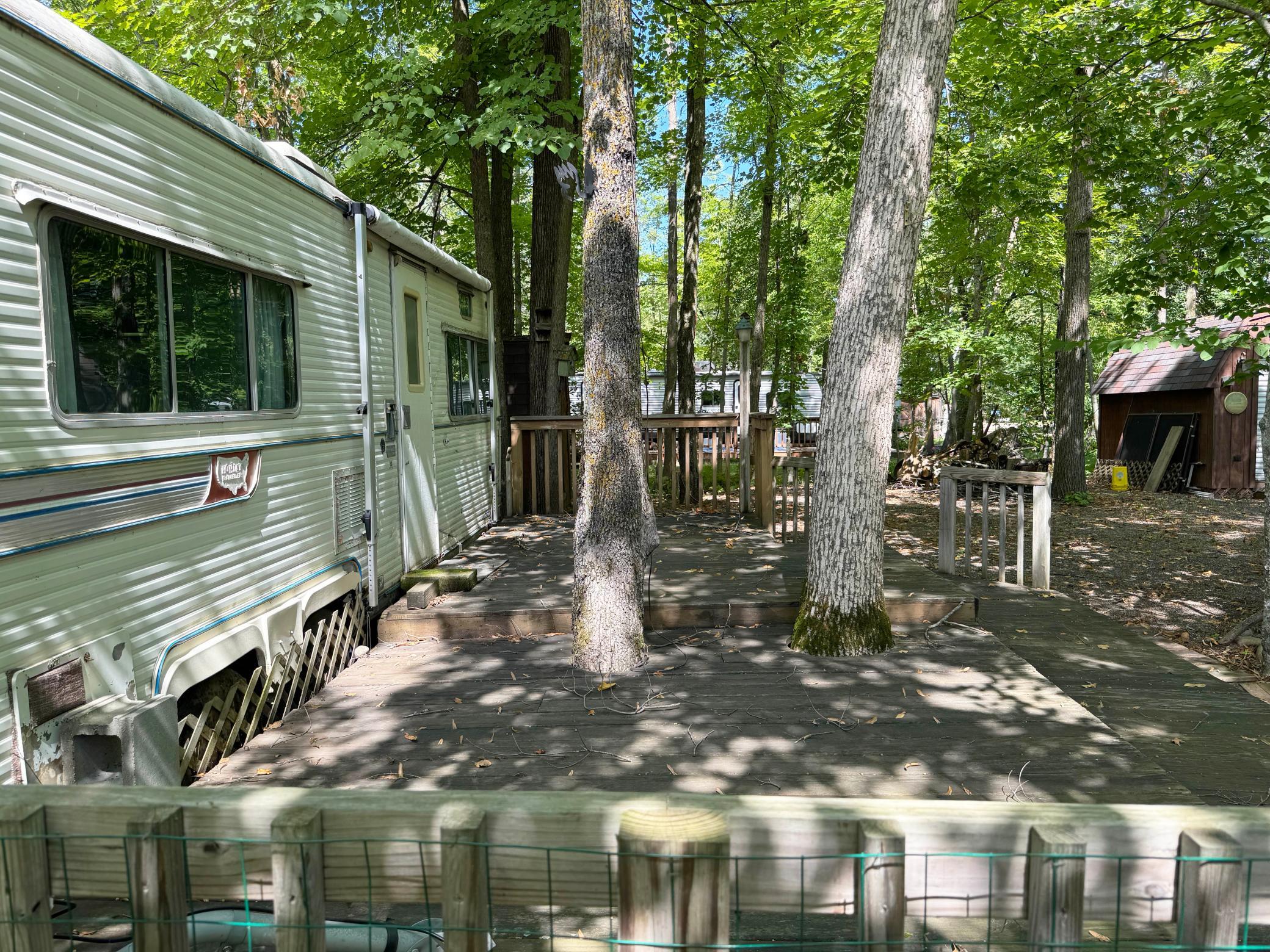 Looking across the deck.