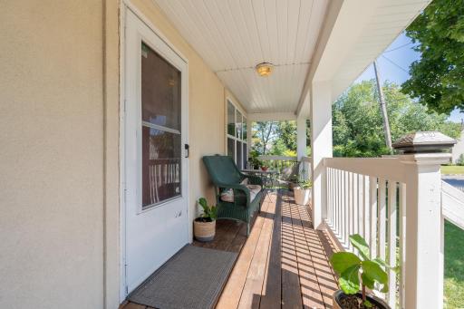 Soak in the sun and maybe your morning coffee or afternoon tea on this great porch