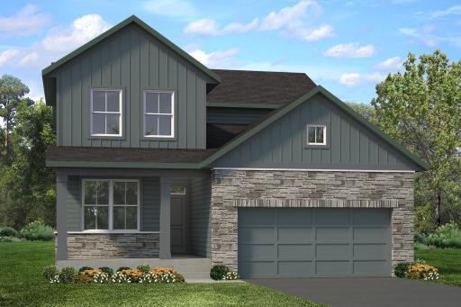 This charming home boasts stunning curb appeal, highlighted by beautiful LP Smartside exterior siding and elegant stone accents. The inviting front porch adds a welcoming touch, perfect for enjoying quiet evenings or greeting guests.